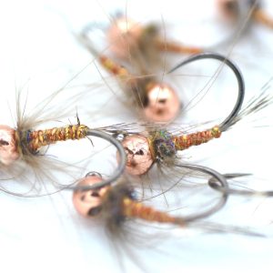 Ninfa jig rame con testa in tungsteno per pesca a mosca
