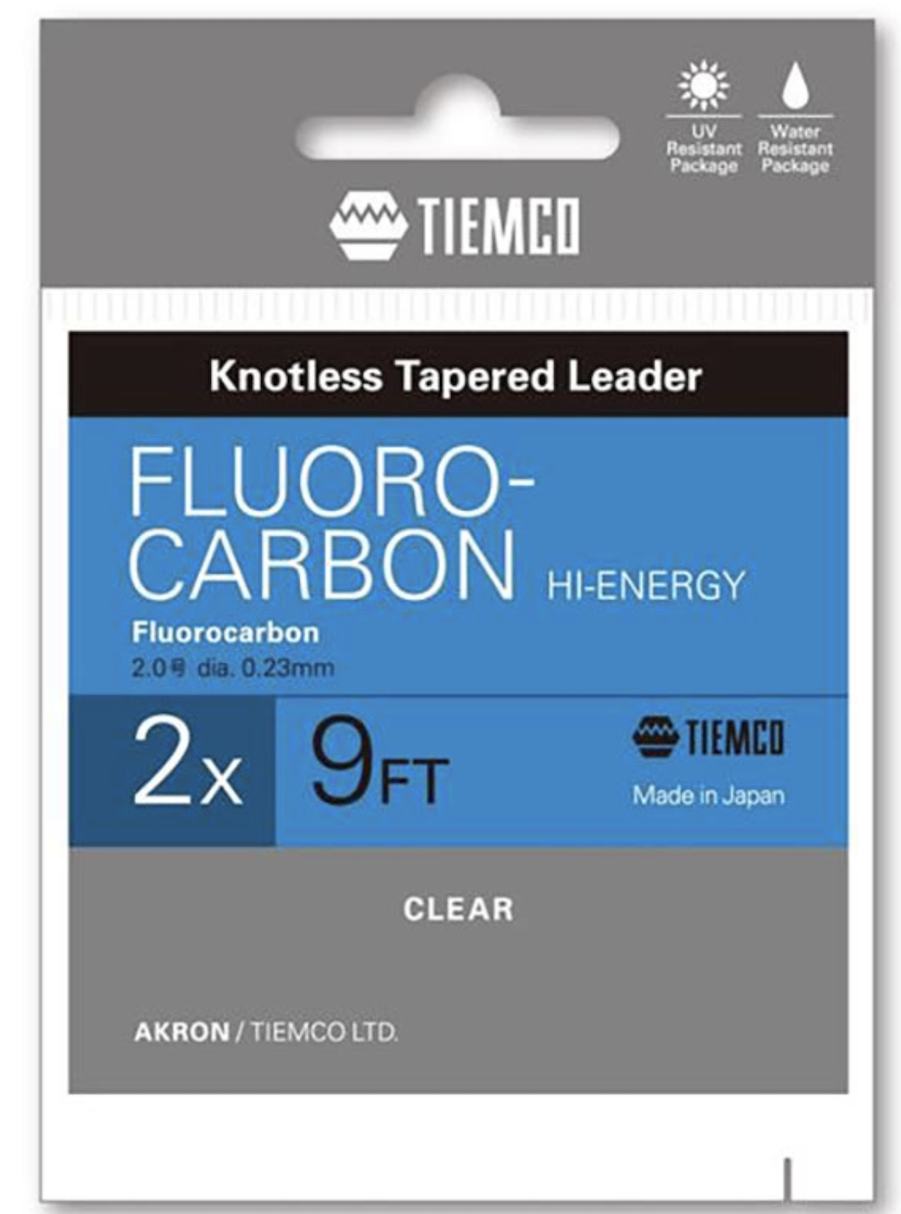 Immagine prodotto: TIEMCO FLUOROCARBON HI ENERGY KNOTLESS TAPERED LEADER AKRON 9 FT